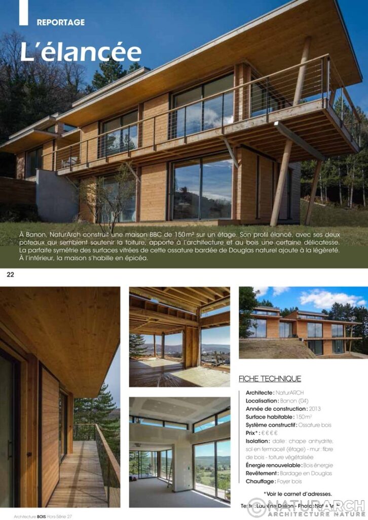 NaturARCH, Architecture Bioclimatic Design Wood Banon