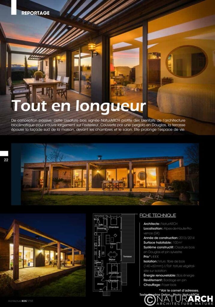 Reportage NaturARCH, Architecture Conception Bioclimatique Bois, DreamHouse Passives Alpes-de-Haute-Provence