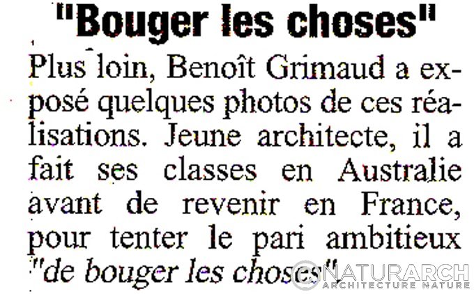 NaturARCH, Presse Eco La Provence bouger les choses, Architecture durable, PACA