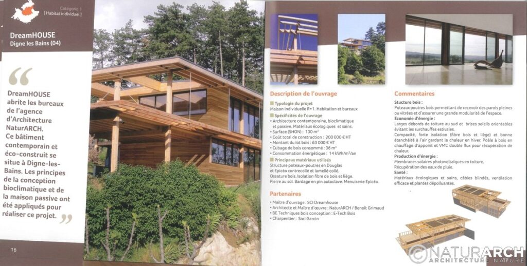 NaturARCH, Presse Carnet du bois 2011, Architecture durable, Dream House Digne les bains