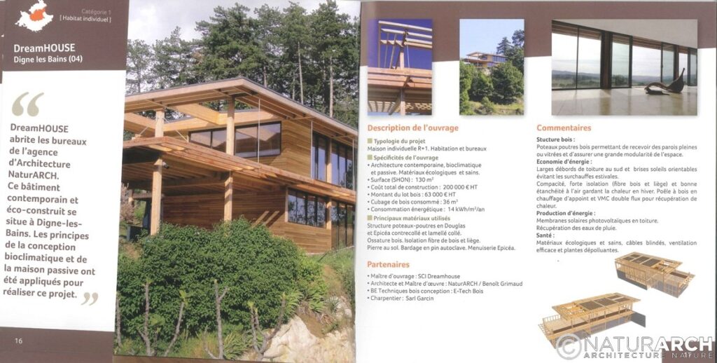 NaturARCH, Presse Carnet du bois 2011, Sustainable architecture, Dream House Digne les bains