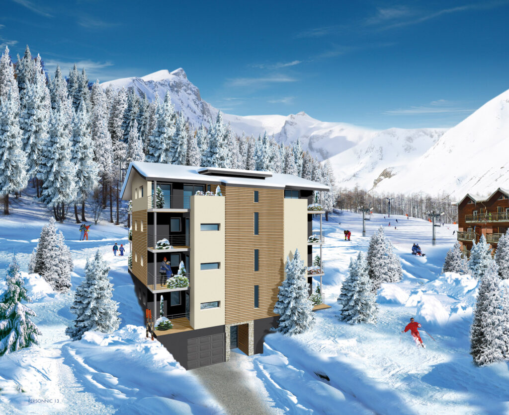 NaturARCH, Architecture Chalet de l’Aiguille, 12 logements de standing à La Foux-d'allos