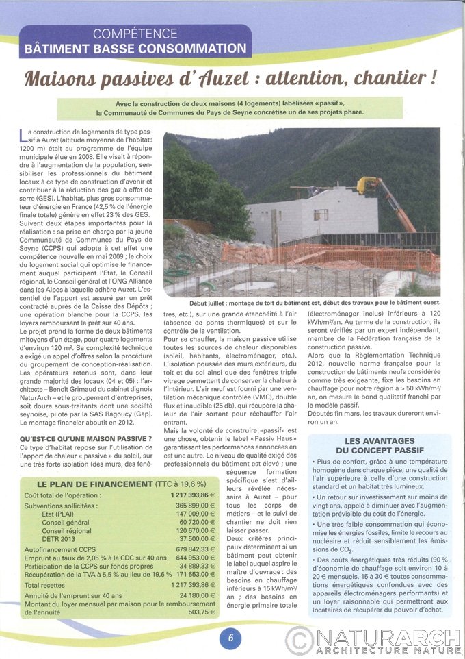 NaturARCH, Architecte haut de gamme, Maison Passive, Communauté de Communes du Pays de Seyne, Alpes-de-Haute-Provence