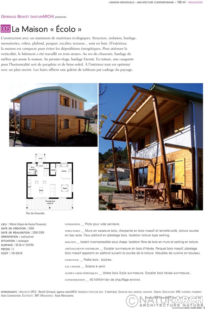 NaturARCH, Presse Eco maison bois, Architecture maison écologique, Alpes-de-Haute-Provence