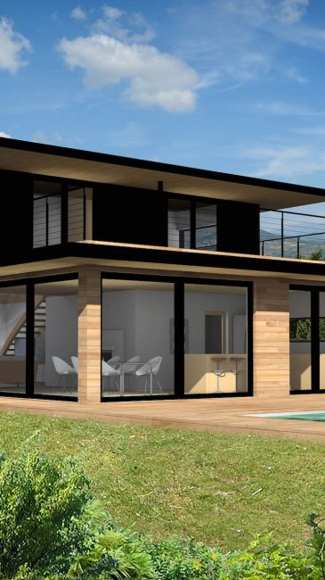 NaturARCH, Architecture conception bioclimatique durable, maison en longueur, Beaussier Champtercier, Alpes-de-Haute-Provence