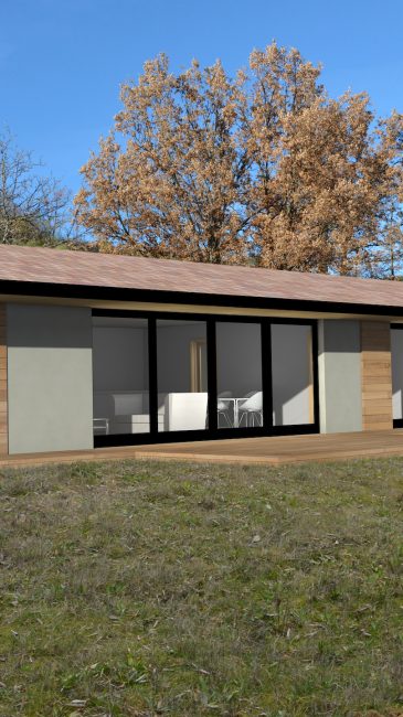 NaturARCH, Maison d'architecte écologique individuelle en longueur à Dignes-les-Bains